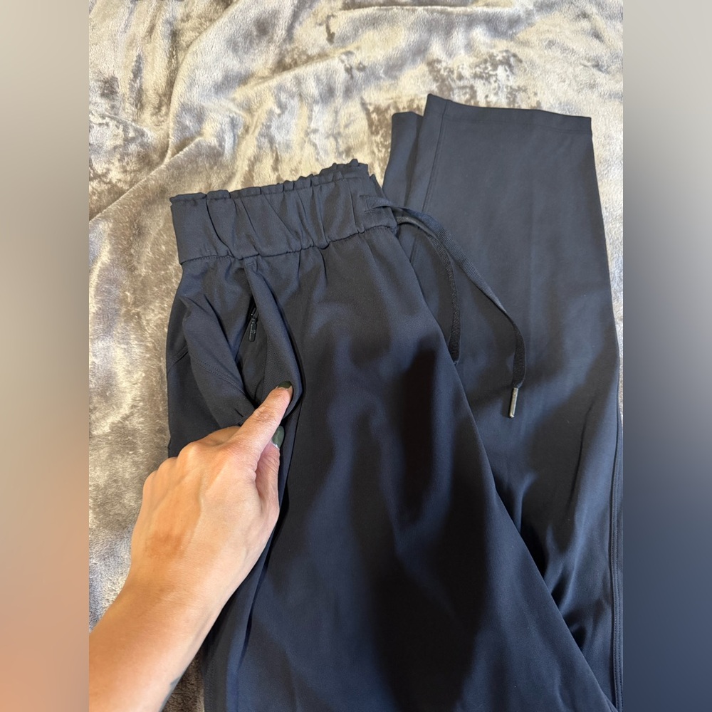 Lululemon High Rise Stretch Black Drawstring Pants - Picture 3 of 4